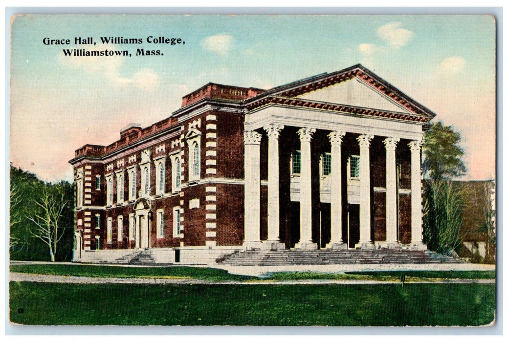 c1910s Grace Hall Williams College Williamstown Massachusetts School MA Postcard