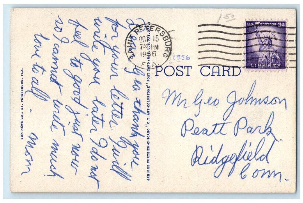 c1940s Boca Ciego High School and High School St Petersburg Florida FL Postcard
