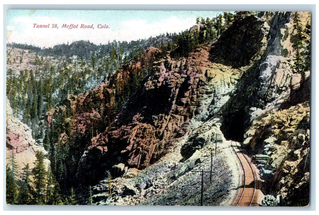 c1910 Tunnel 28 Moffat Road Colorado CO Antique Unposted Postcard