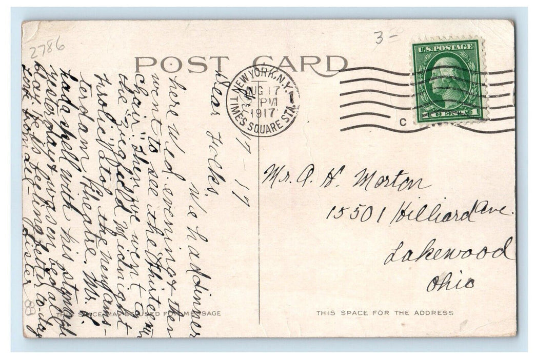 1917 Dancing Churchill's Cabaret Car Broadway And Forty-Ninth Street NY Postcard