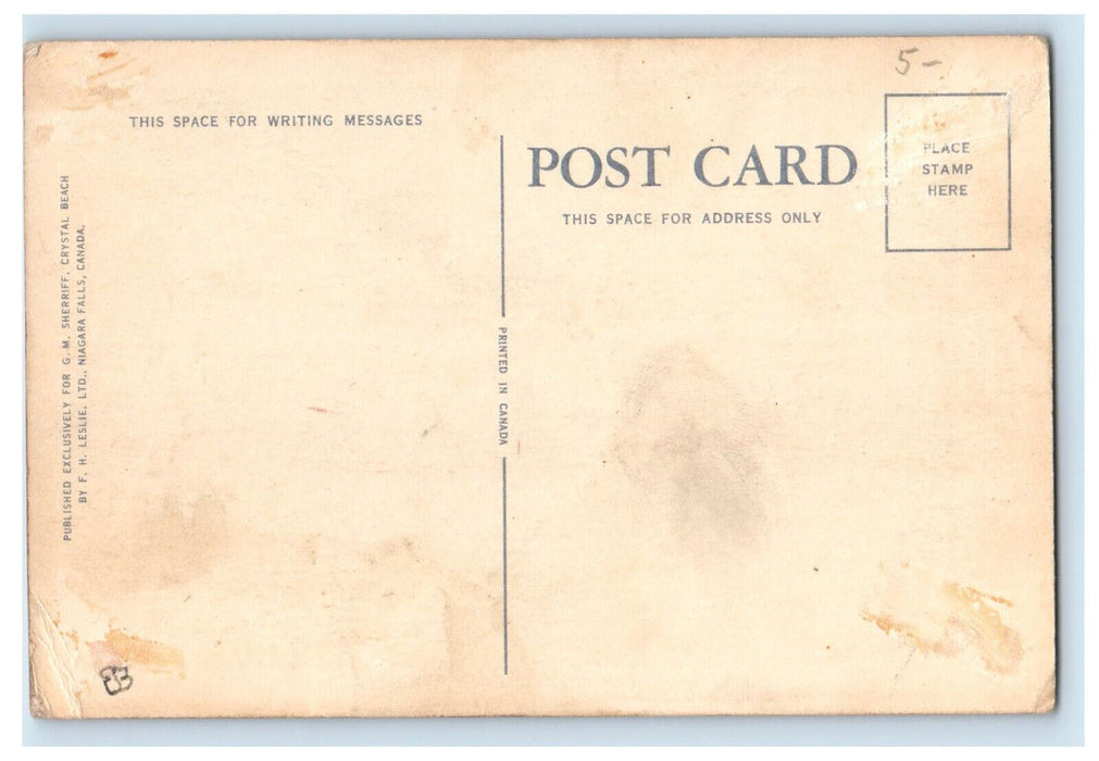 c1940's The Water Scooter, Bump Boat, Crystal Beach Ontario Canada Postcard