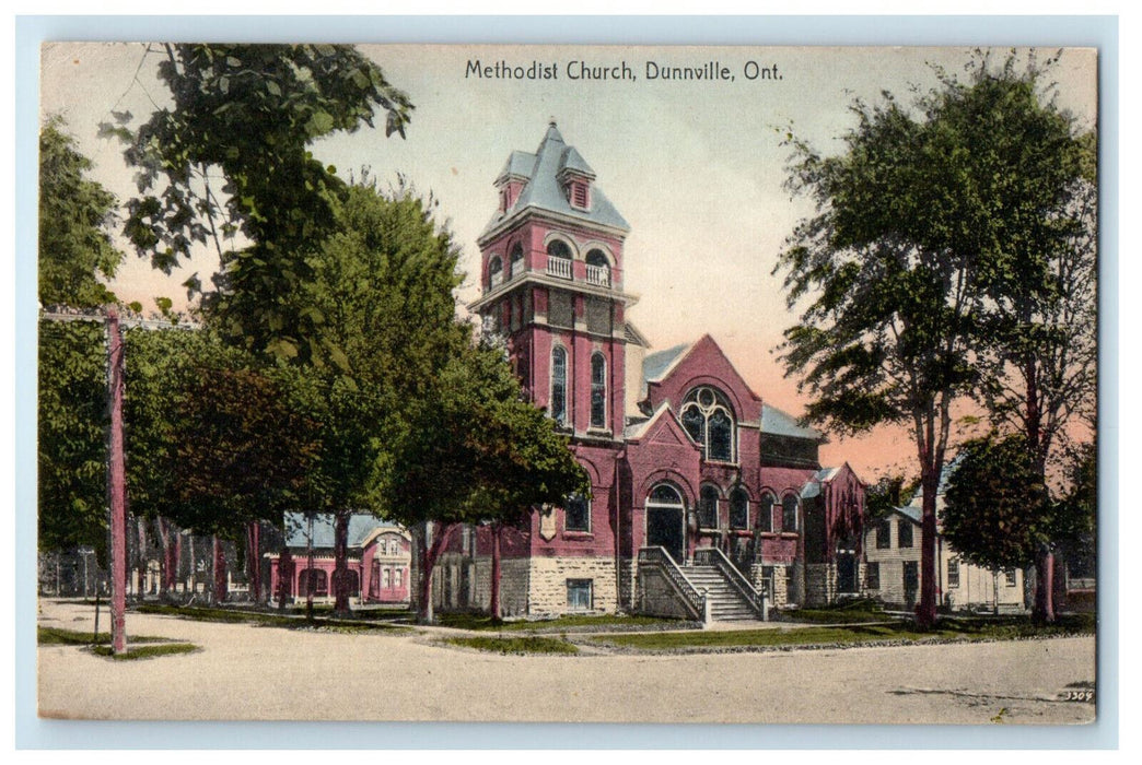 1952 Methodist Church, Dunnville Ontario Canada Vintage Posted Postcard
