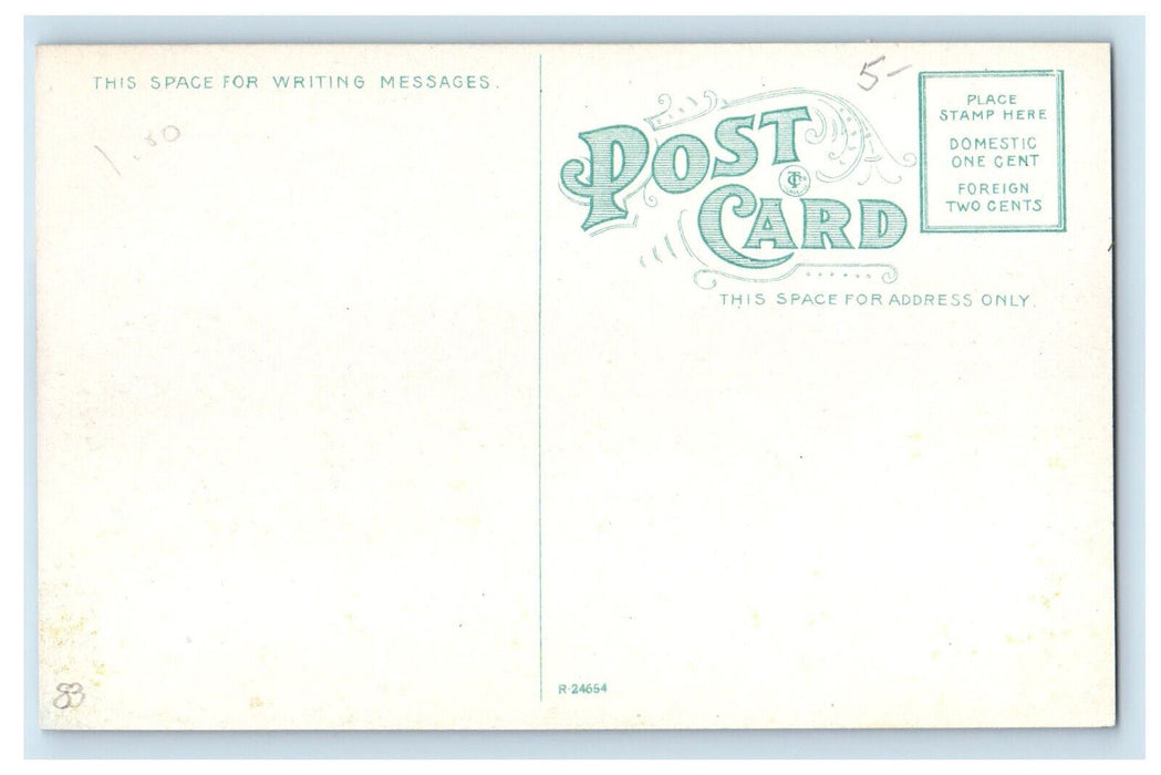c1910 Roller Coaster Rail, Athletic Field, Crystal Beach, Canada Postcard