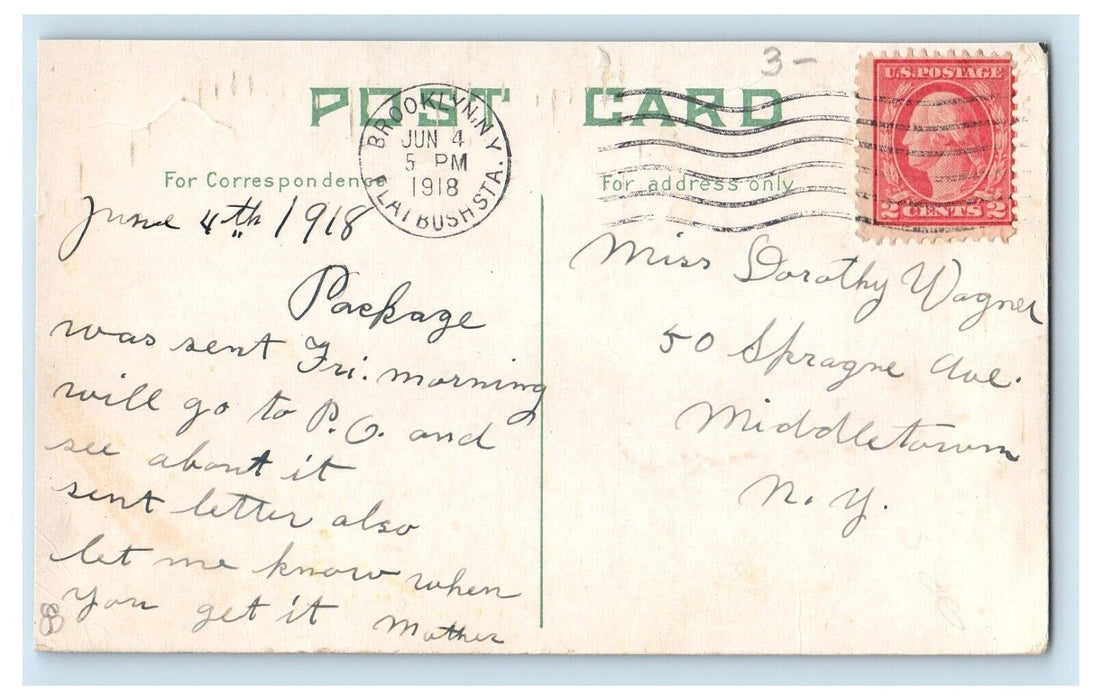 1918 Boat Landing Steamer Ship Lewiston New York NY Posted Antique Postcard