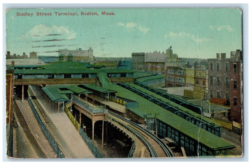 1922 Railway, Dudley Street Terminal Boston Massachusetts MA Postcard
