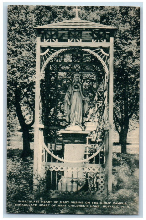 c1940's Immaculate Heart of Mary Shrine, Girls Campus, Buffalo NY Postcard