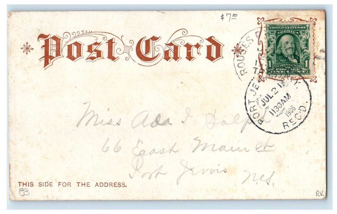 1906 Steamer Ship Vermont Lake Champlain New York NY Posted Antique Postcard