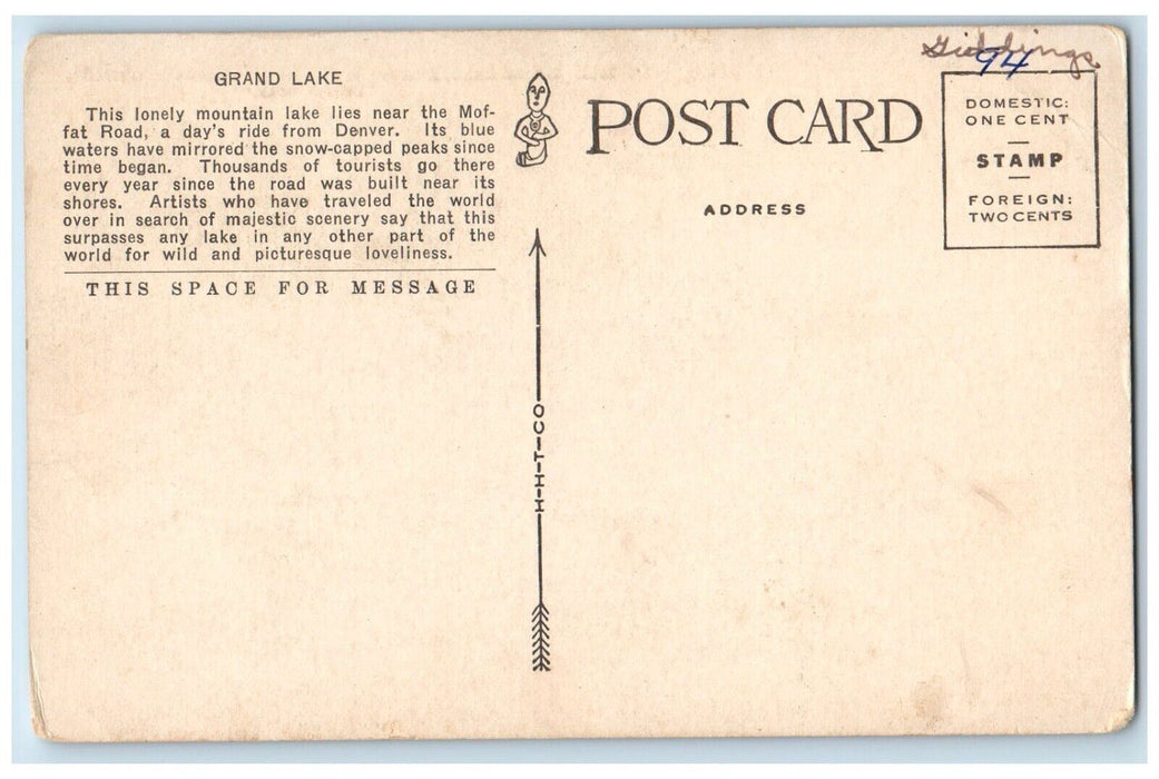 c1960's Grand Lake Denver & Salt Lake Railroad Denver Colorado CO Postcard