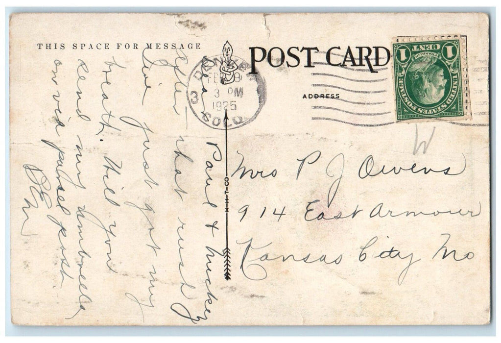 c1920's Golden & Plains Lookout Mountain Drive Park Denver Colorado CO Postcard