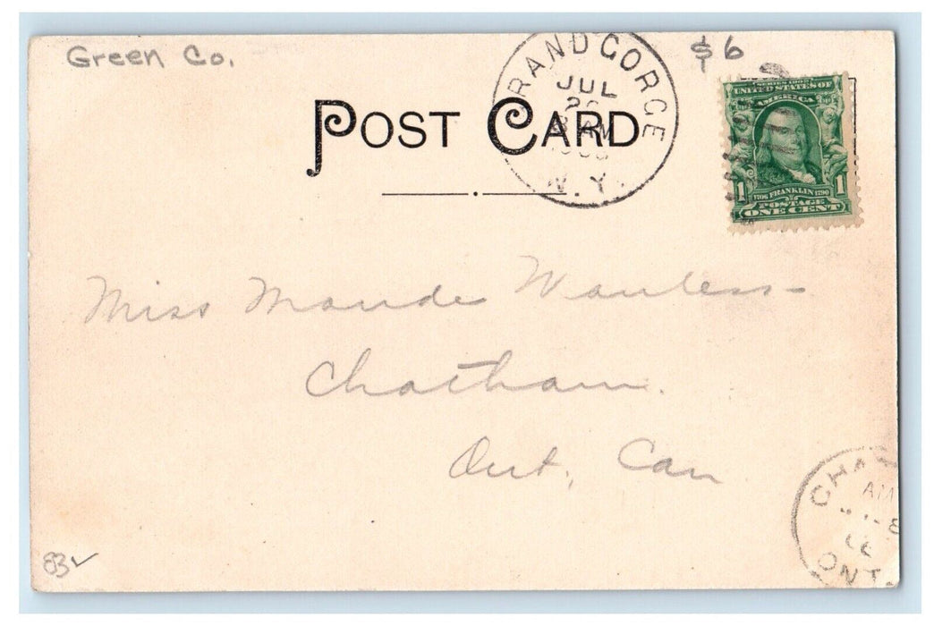 c1905 Main Street View Dirt Road Prattsville New York NY Posted Antique Postcard