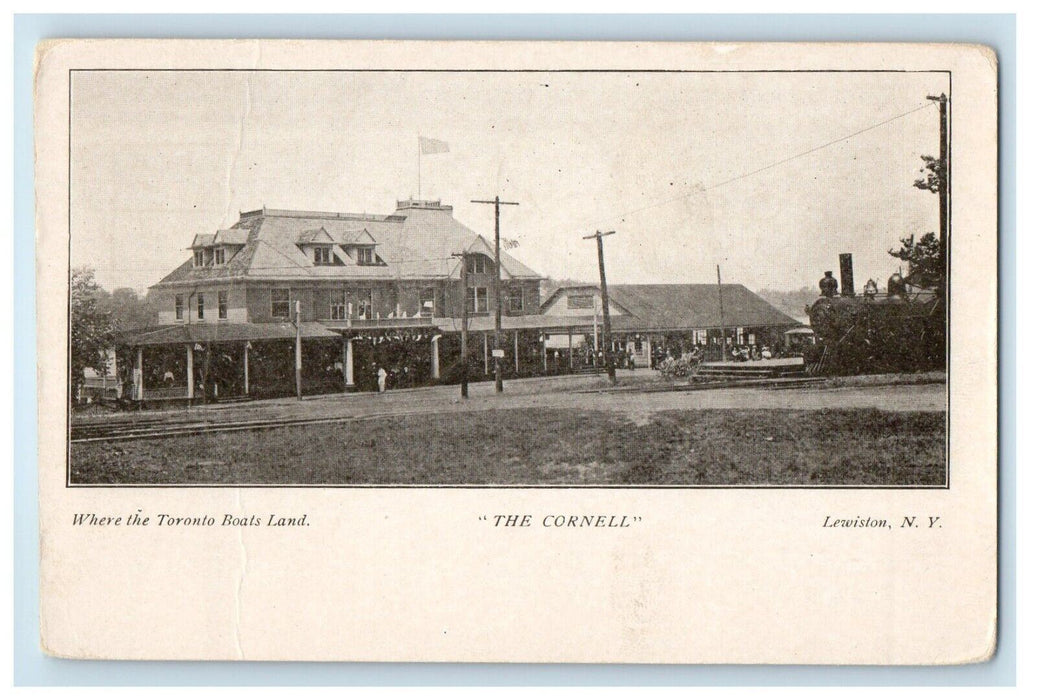 c1905 The Cornell Lewiston New York NY, Where Toronto Boat Land Antique Postcard