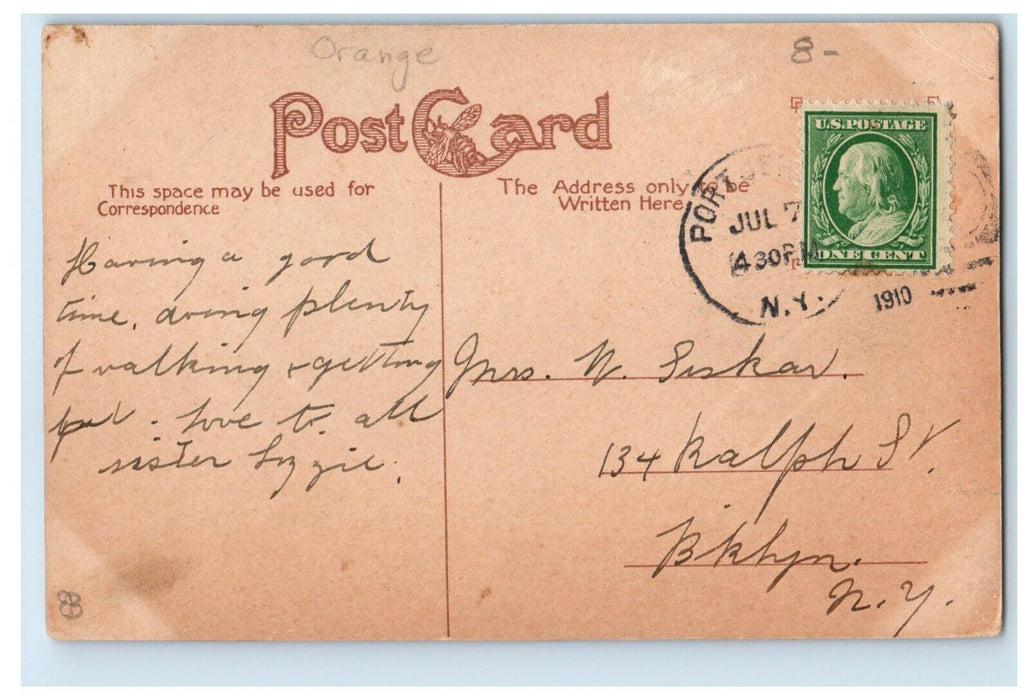 1910 Erie Train Station Depot Hotel And Restaurant Port Jervis NY Postcard