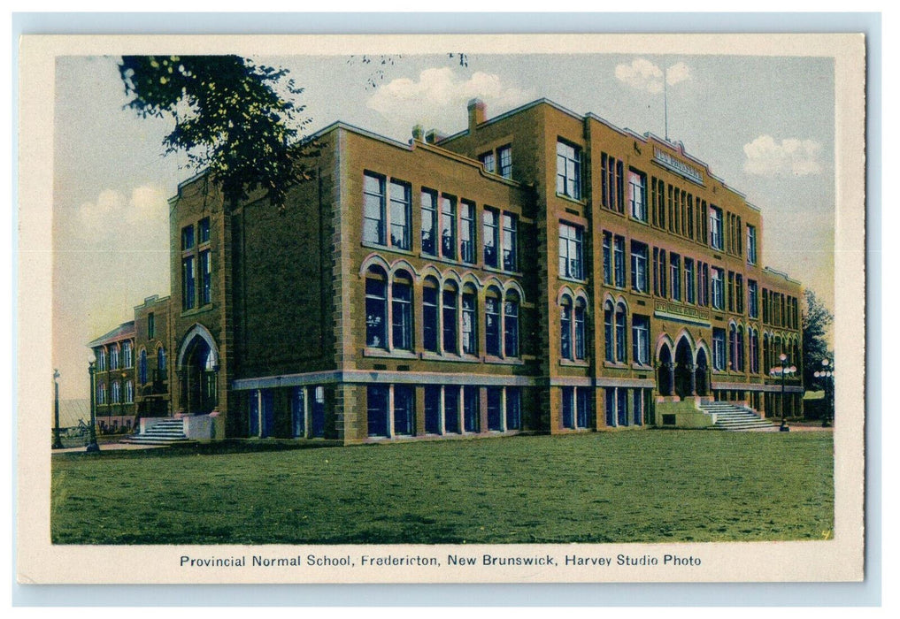 c1940's Provincial Normal School Fredericton New Brunswick Canada Postcard