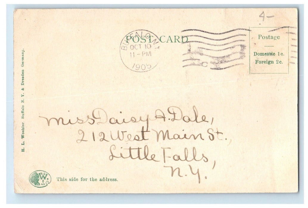 1905 Masten Park High School Building Buffalo New York NY Antique Postcard