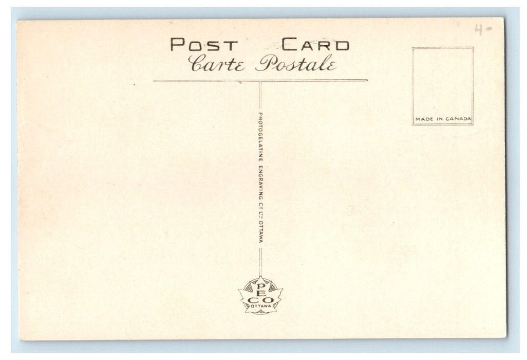 c1940's Boat Club House and Robert Burns Monument Fredericton NB Canada Postcard