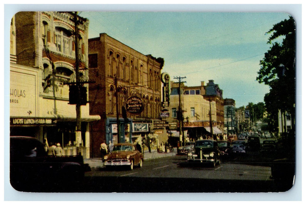c1960's Charlotte Street, Saint John New Brunswick Canada Vintage Postcard