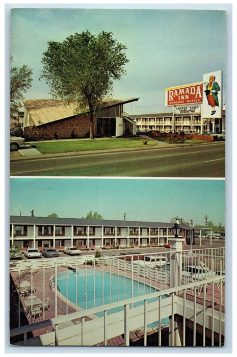 c1960's Ramada Inn Denver West Poolside & Roadside Denver Colorado CO Postcard