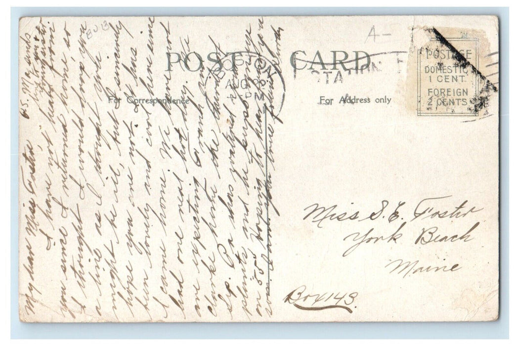 1911 Broadway Corner Washington Street Park Hope Restaurant Buffalo NY Postcard