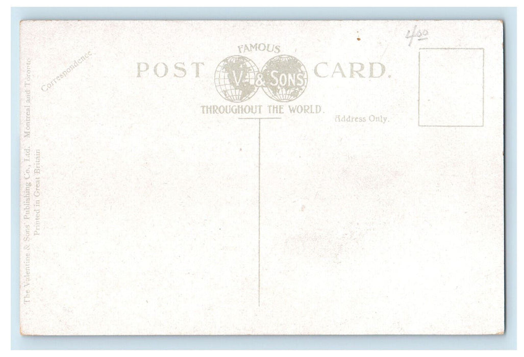 c1910 Train Locomotive Bras D'or Lakes Cape Breton Canada Unposted Postcard