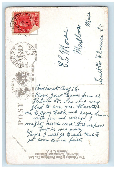 1919 Victoria Street, Amherst Nova Scotia Canada Antique Posted Postcard