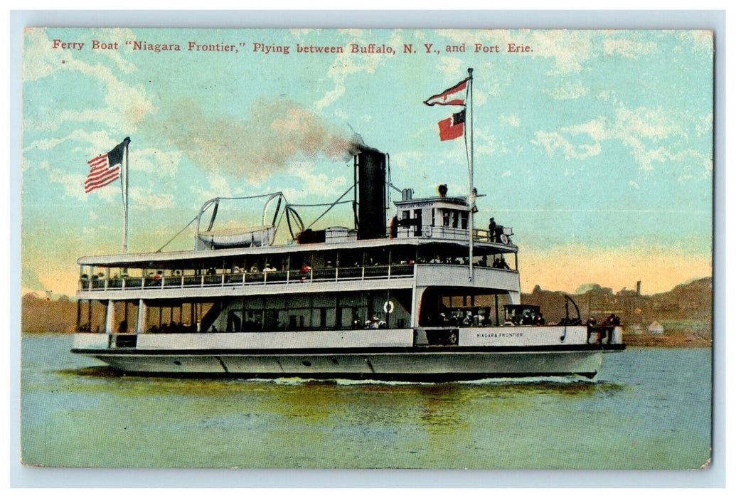 Ferry Boat Niagara Frontier Plying Between Buffalo NY And Fort Erie Postcard