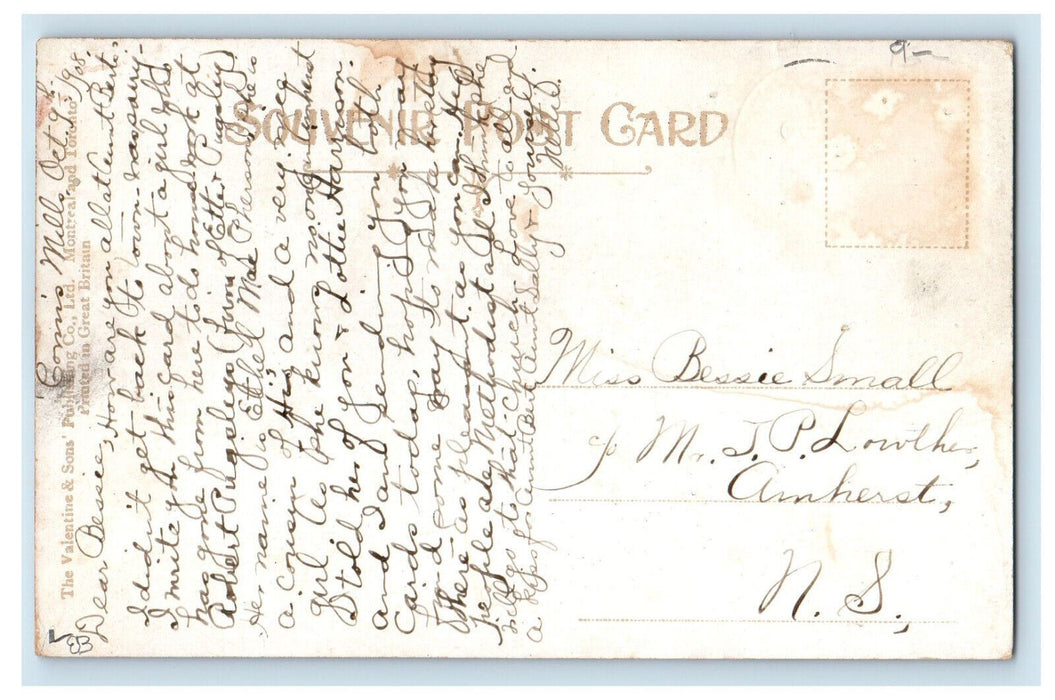1908 "Bluenose" Train Locomotive Arriving at Digby Terminal NS Canada Postcard