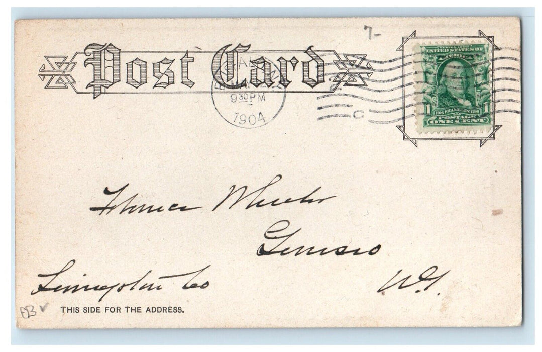 1904 Entrance To Buffalo Harbor Life Saving Station Light House View NY Postcard