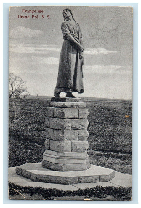 c1910 Monument at Evangeline Grand Pre Nova Scotia Canada Posted Postcard