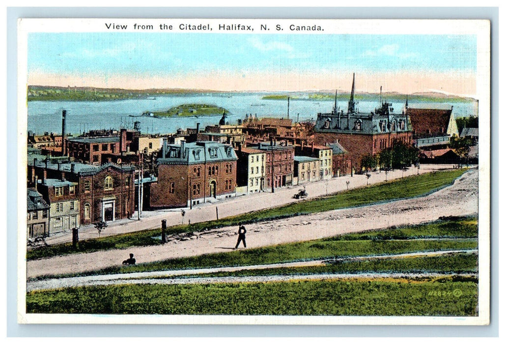 c1920's View from the Citadel Halifax Nova Scotia Canada Unposted Postcard