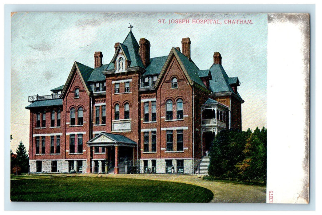 1911 St.Joseph Hospital Chatham Ontario Canada Antique Posted Postcard