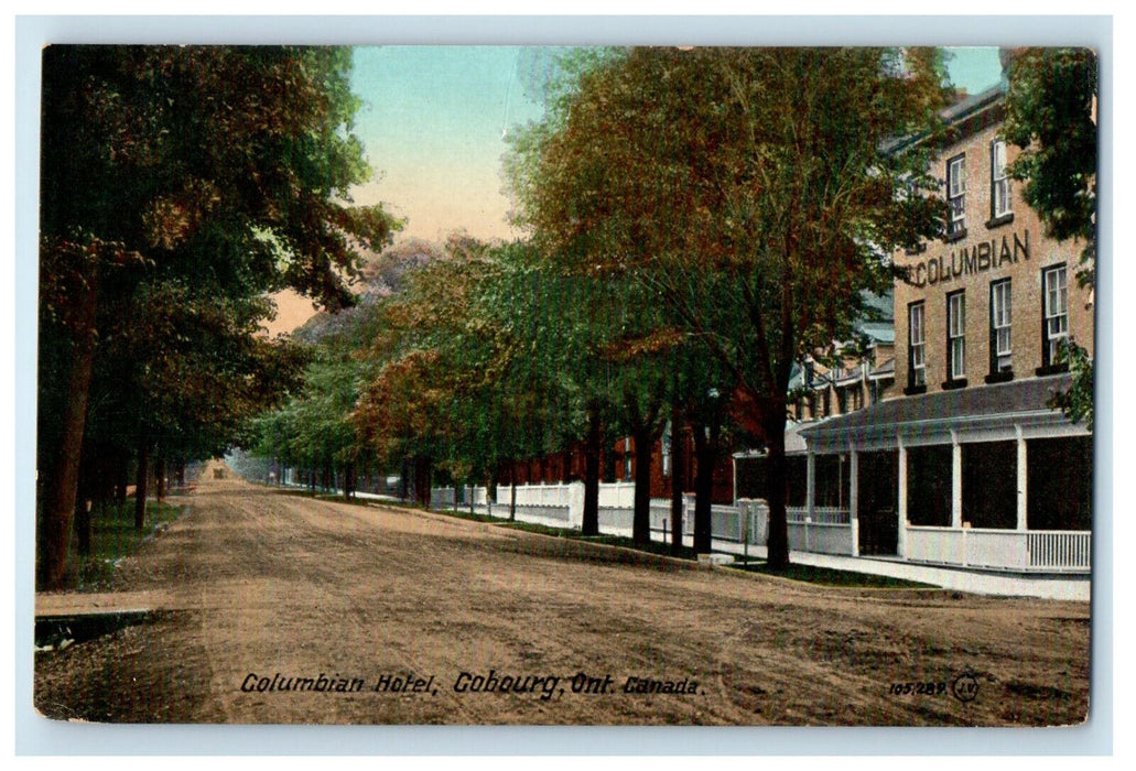 c1910 Columbian Hotel Cobourg Ontario Canada Antique Unposted Postcard