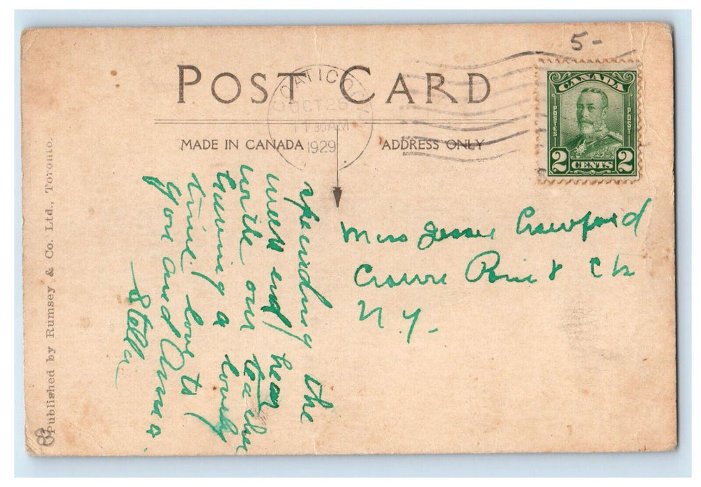1929 Baptist Church, Coaticook PQ Canada Rumsey & Co. Vintage Postcard