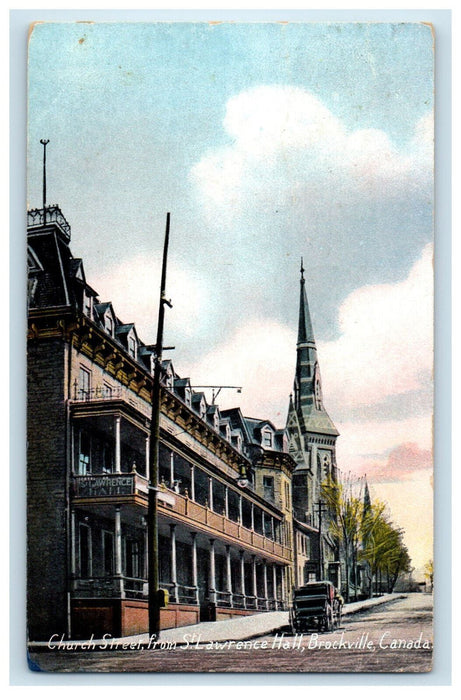 1909 Church Street, From St. Lawrence Hall Brockville Canada Postcard