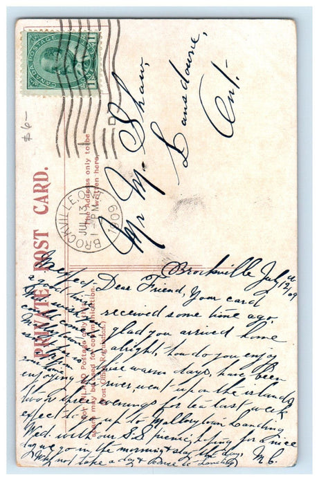 1909 Church Street, From St. Lawrence Hall Brockville Canada Postcard