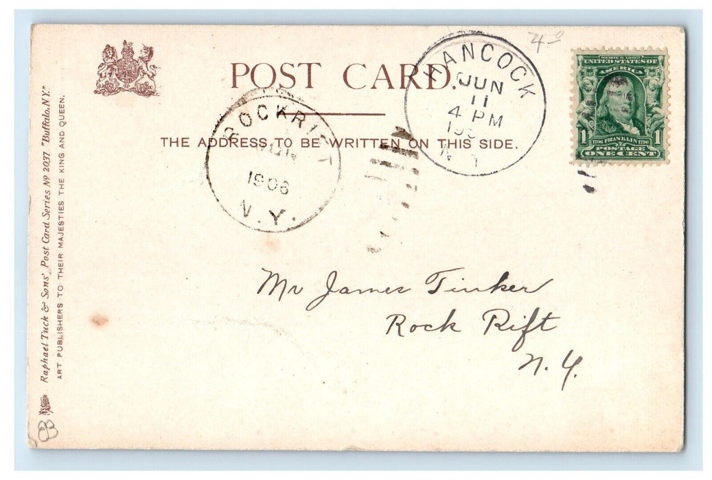 1906 The Harbor Ship And Boats Buffalo New York NY Antique Tuck's Postcard