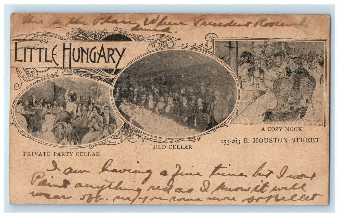 1906 Little Hungary New York City NY, Multiview Posted Antique Postcard