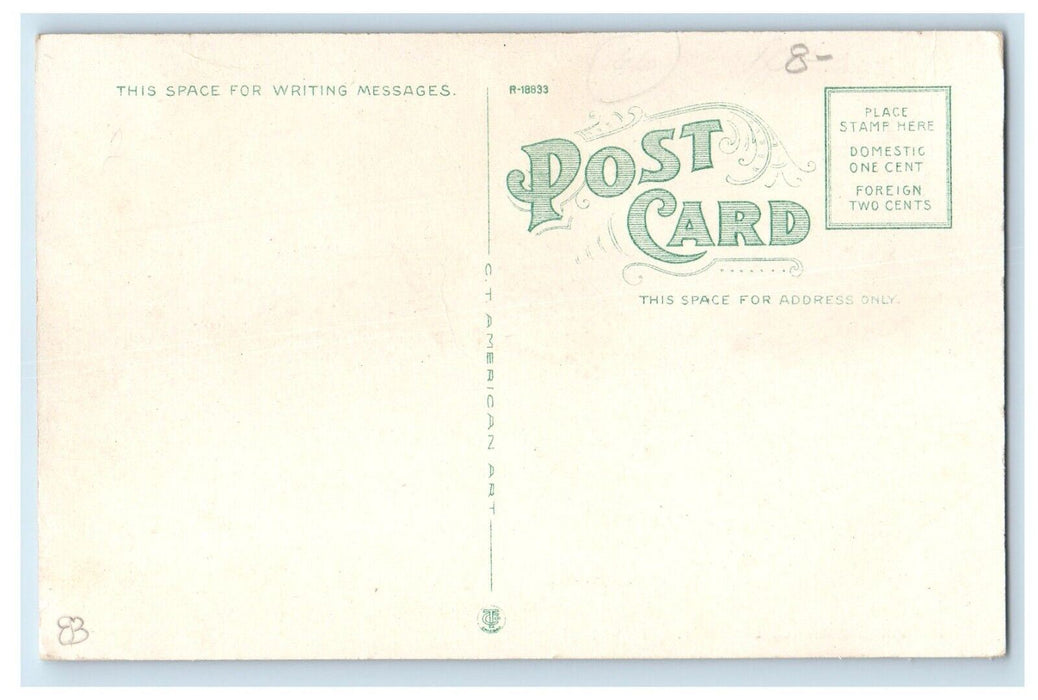 c1910's Erie Station Depot Railroad Train Middletown New York NY Postcard