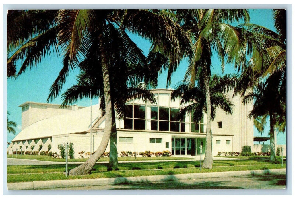 c1960's Exhibition Hall Exterior View Roadside Fort Myers Florida FL Postcard