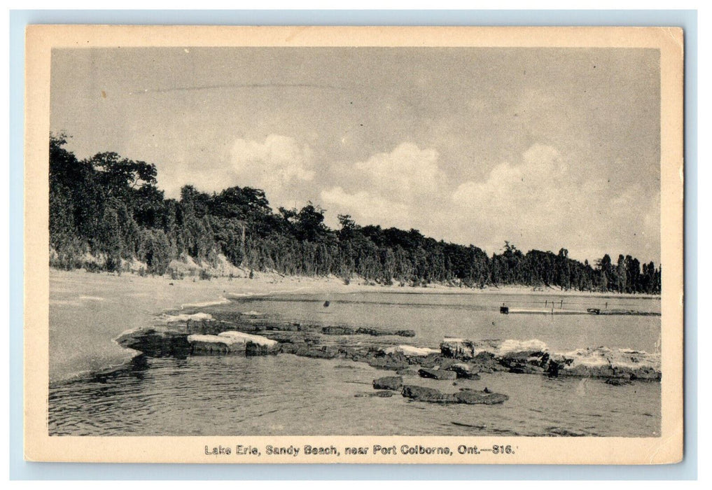 c1940's Lake Erie Sandy Beach Near Port Colborne Ontario Canada Postcard