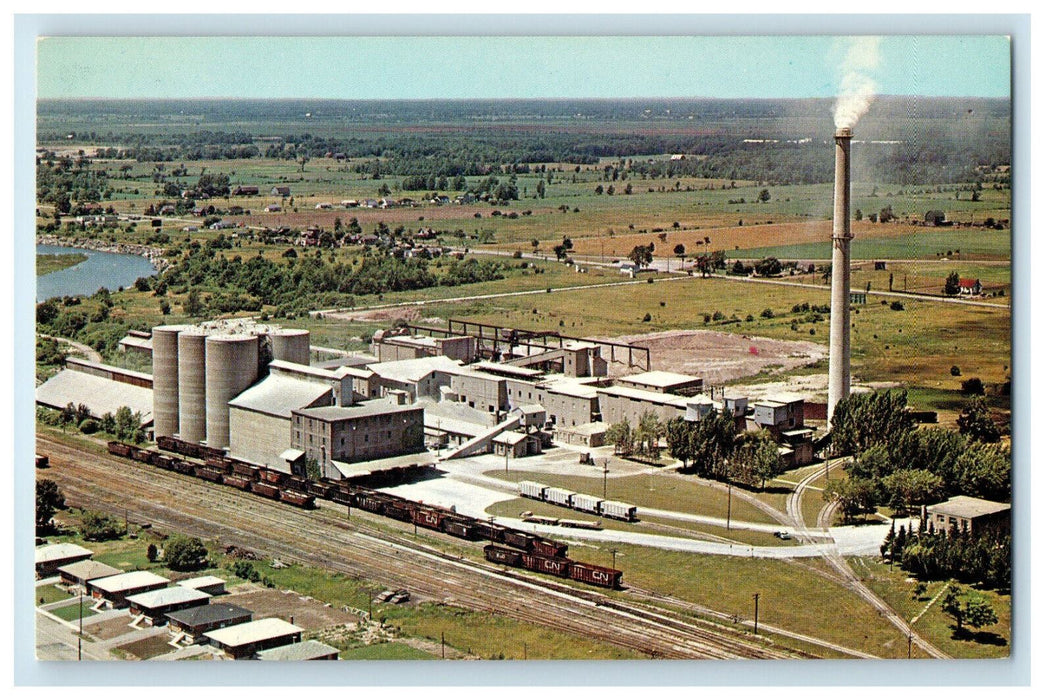 c1950's Plant of the Canada Cement Company Port Colborne Canada Postcard