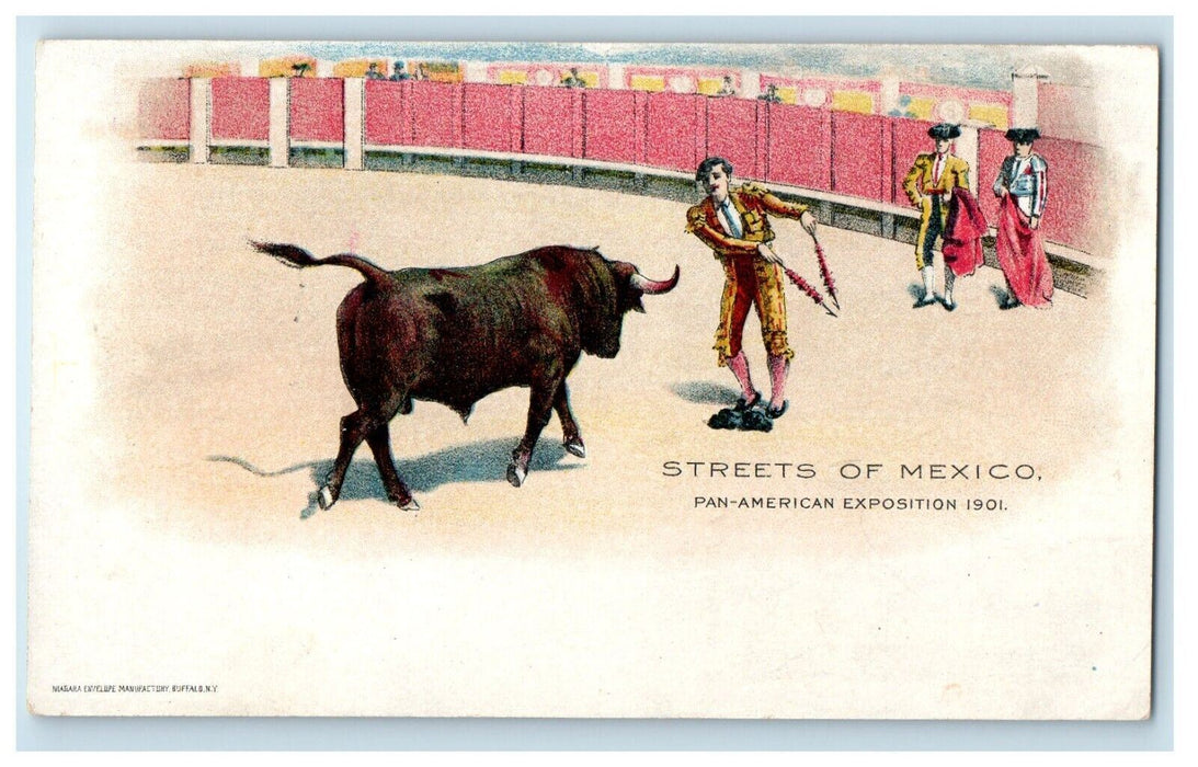 1901 Pan American Exposition Streets Of Mexico Bull Fight Buffalo NY Postcard