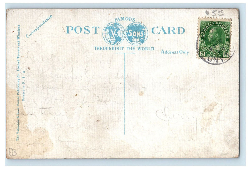 1924 Cafe, Jeweler Trolley Car St. Paul Street, St. Catherines Canada Postcard