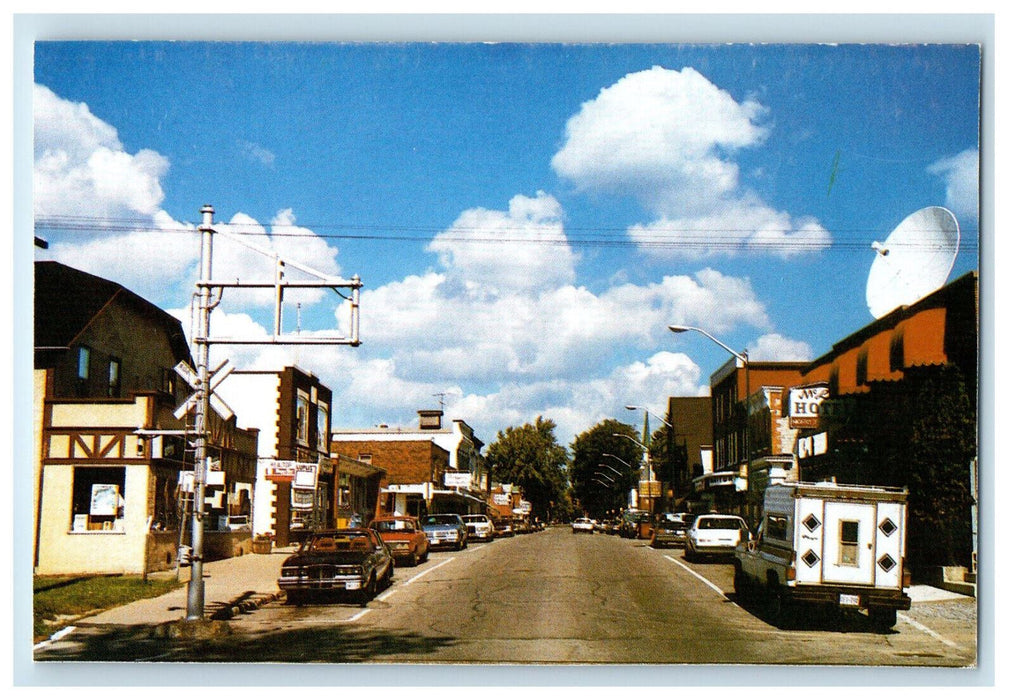 c1950's Shopping Centre, Ridge Road, Ridgeway Ontario Canada Postcard