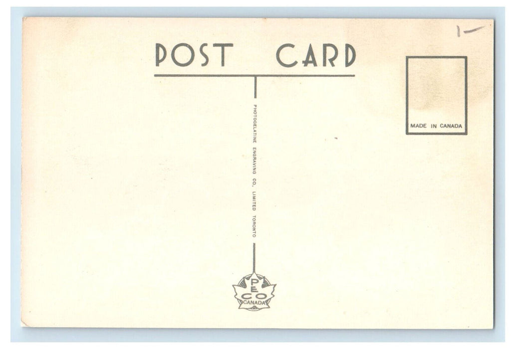 c1940's Airplane View of Ontario Refinery Copper Cliff Sudbury Canada Postcard