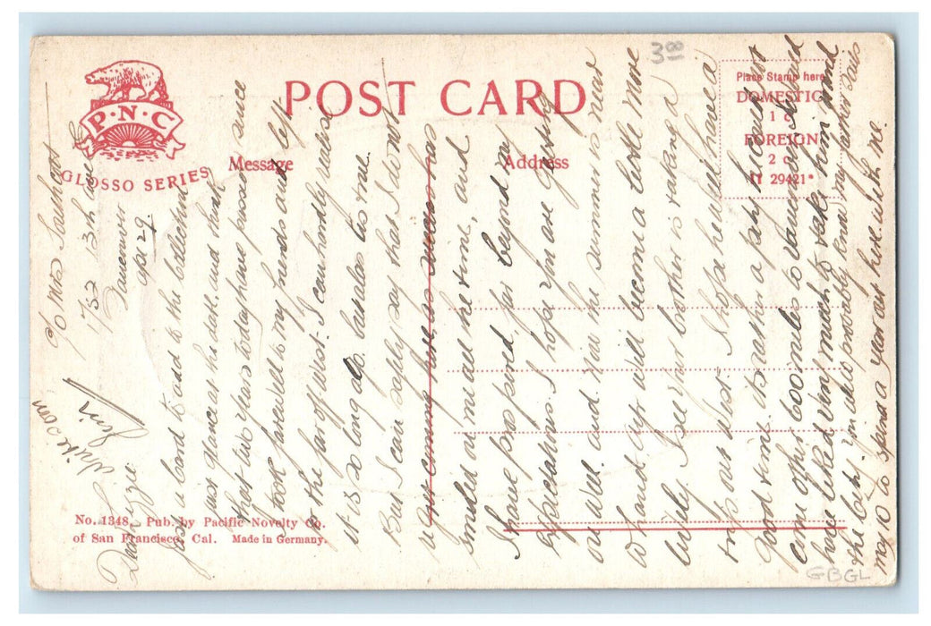 c1910 Hastings Street, Vancouver British Columbia Canada Antique Postcard