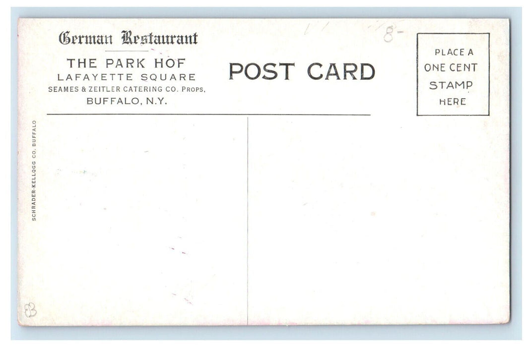 German Cafe And Restaurant Dining Room Park Hof Buffalo New York NY Postcard