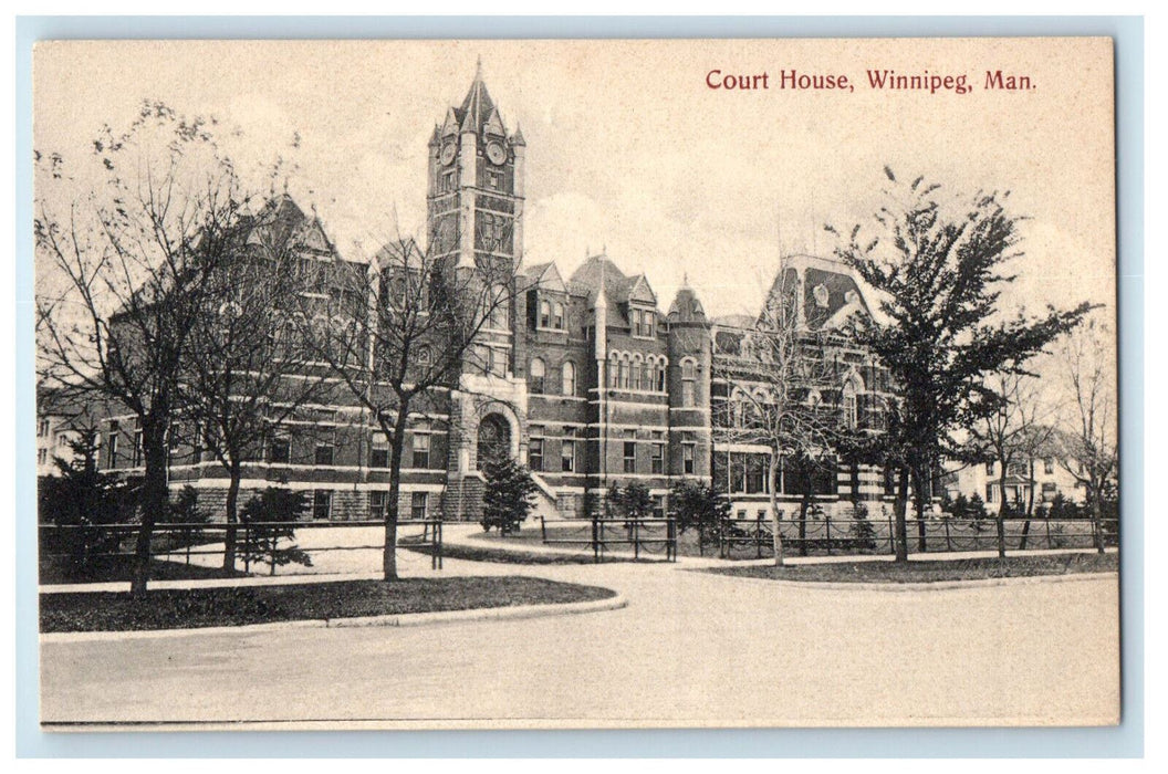 c1910's Court House, Winnipeg Manitoba Canada Copp Clark Co. Postcard