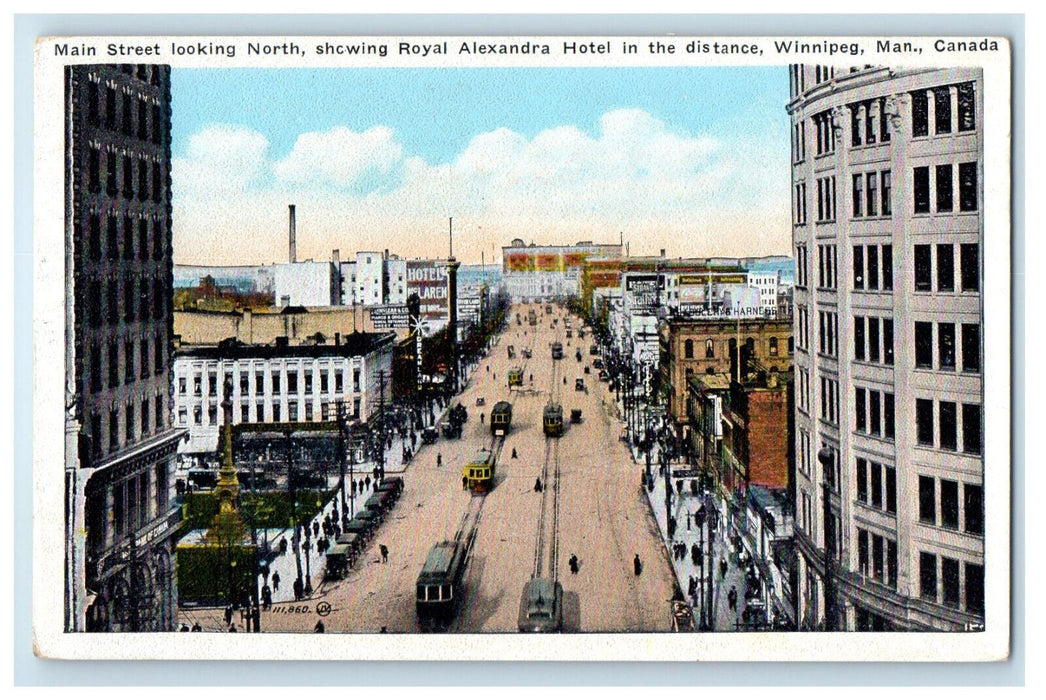 c1920's Hotel Mclaren Hotel Royal Alexandra Main Street Winnipeg Canada Postcard