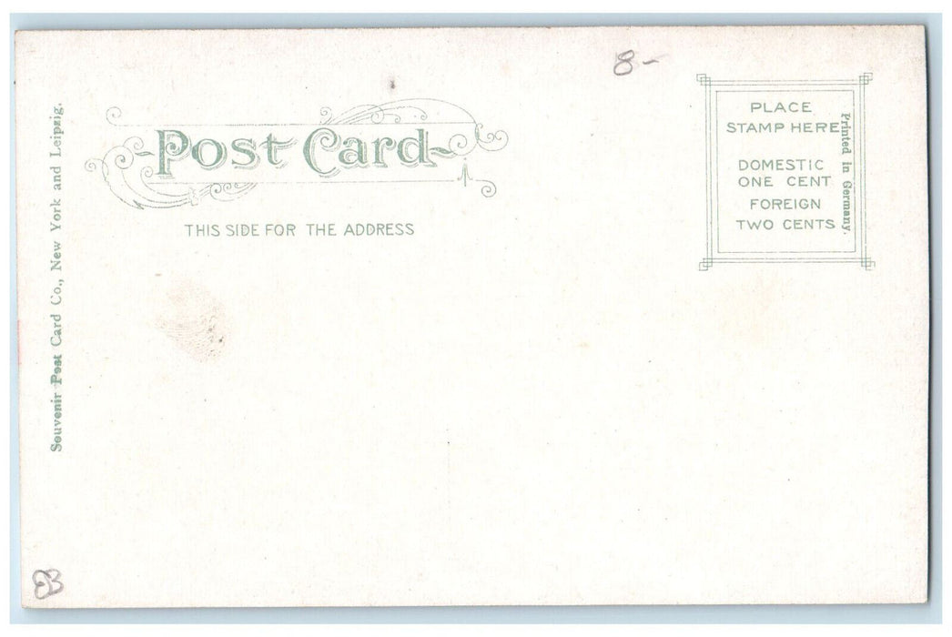 c1905 Depot, Horse Carriages, Train Wagon, Lakewood New Jersey NJ Postcard