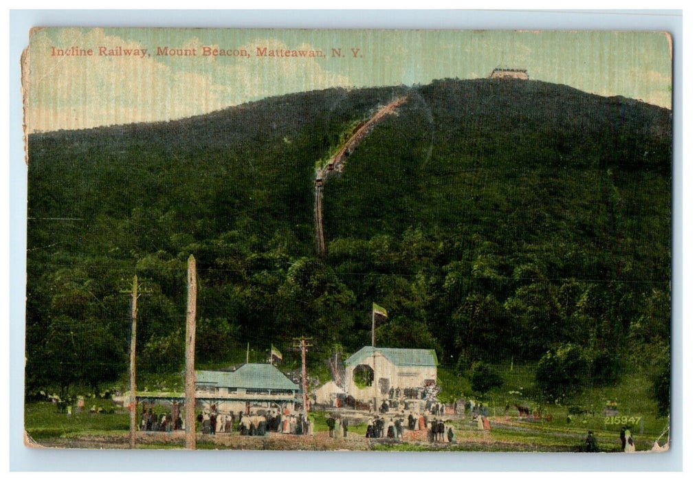 1912 Incline Railway Mount Beacon Matteawan New York NY Posted Antique Postcard
